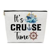 Ythuil Cruise Travel Makeup Bag, Toiletry Cosmetic Zipper Pouch For Women Girls Mom Sister Friend, Wet and Baby Diaper Organizer, Cruise Lovers Summer Vacation Gifts