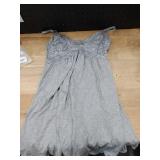 Ababoon Women Lace Modal Sleepwear Chemises V-neck Full Slip Babydoll Nightgown Gray S