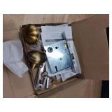 Newliplace Mortise Lock Set for Interior Door, Vintage Antique Brass Door Knobs with Lock and Skeleton Key, Replacing Old Style Doors