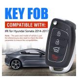 Keymall Keyless Entry Remote Key Fob Replacement for Hyundai Sonata 2014 2015 2016 2017 433MHz 4 Buttons (FCC ID:TQ8-RKE-4F16 PN: 95430-C1010)