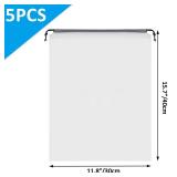 COIDEA, Waterproof Travel Drawstring Shoe Bags for Packing, Storage, Travel Essentials for Men and Women, 15.7 x 11.8 inches, Clear, 5 pieces