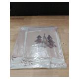 NIGHTWISH Christmas Pillow Covers 18x18 Set of 4 Brown Christmas Decorations Wooden Xmas Tree Snowman Throw Pillow Covers Reindeer Wreath Snowflake Winter Holiday Cushion Case for Sofa Couch