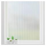Haton Reeded Glass Window Privacy Film, Frosted Glass Window Film, Static Cling UV Blocking Stickers, Decorative Removable Cover for Bathroom Door Office, Non Adhesive 17.5\" x 78.7\"