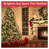 PREXTEX 100 Count Clear Christmas Lights - 20 ft Ultra Bright String Lights with Green Wire for Indoor and Outdoor Use, Christmas Trees, Holidays, Patios and Garden