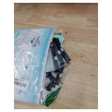 Serfeymi 48 Pcs Pill Pouch Bags for Travel Reusable Plastic Bags 3x3 Inch 12 mil (Double Sided) Translucent Zippered Pill Pouches for Medicine with Slide Lock & Writable Label, 1 Pc Marker-Green+Black