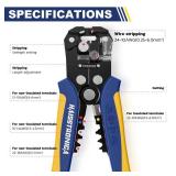 haisstronica Self-Adjusting Wire Stripper, 3 in 1 Stripper/Cutter/Crimping Heavy Duty Automatic Electrical Wire Strippers for 10-24 AWG
