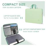 Ytonet Laptop Case, 15.6 inch Laptop Sleeve with Handle, TSA Water Resistant Computer Carrying Case Compatible for MacBook, HP, Dell, Lenovo, Asus Notebook, Gifts for Men Women, Mint Green