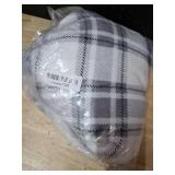 WOOLALA USB Plaid Heated Shawl Blanket, Wearable Fleece Electric Heating Blanket with Snap Closure 3 Temperature Settings for Home Office Outdoor, Machine Washable (55 * 31.5in)