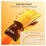 SAVIOR HEAT 3.0 Heated Ski Gloves for Men&Women,7.4V 3000mAh Anti-Freeze Battery, PD Fast Charging&Bluetooth APP Control,Waterproof Goat Leather,3M Thinsulate for Skiing Motorcycle