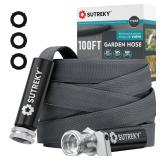 100ft Garden Hose, Ultra Lightweight All-Weather Water Hose, Durable & Flexible, Built-in Valve, Leak-free Connections, TPU Water Hose, Drinking Water Safe