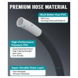 100ft Garden Hose, Ultra Lightweight All-Weather Water Hose, Durable & Flexible, Built-in Valve, Leak-free Connections, TPU Water Hose, Drinking Water Safe