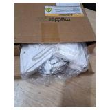 Mudder 5 Pieces Christmas Snowflake Paper Lantern with 7 Light up Star Paper 3D Hanging Lantern Lamp Party Decoration for Weddings Holiday Xmas Trees(Cute Style,White)