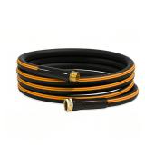 Atlantic Heavy Duty Garden Hose 12 ft x 5/8 Inch Black Color, Short Connection Leader Hose with Solid Brass Connectors (12 Feet)
