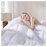 DOWNCOOL Comforters King Size, Duvet Insert,White All Season Duvet, Lightweight Quilt, Down Alternative Hotel Comforter(White, King 102x90 Inches)
