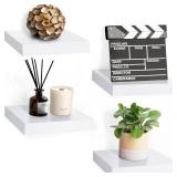 Sorbus Square Floating Shelf for Wall - 4 Small Shelves with Invisible Mounting Brackets for Living Room Decor, Bedroom, Bathroom Decor, Home & Kitchen - 9\" Wall Shelf to Display Photos Trophies