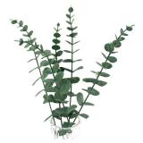 Tinsow 5 Pcs Real Touch Leaf Artificial Eucalyptus Stem Faux Eucalyptuses Wedding Bouquet Centerpiece Home Decor (Green)