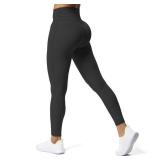 Aoxjox High Waisted Workout Leggings for Women Trinity Yoga Pants 26.5\" (Black, Medium)
