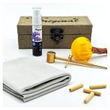 Sword Katana Cleaning Kit,Contains Choji Oil,Copper Hammer,Chamois,Uchiko Ball,2 Pairs Peg (Mekugi),Apply to Care for Japanese Samurai Swords