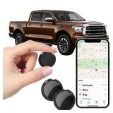 2 Pack Mini GPS Trackers for Vehicles Work with Find My (iOS Only) Real Time Car Tracker Tags Hidden Car Locator Tracking Device Global Coverage No Monthly Fee or Subscription No SIM Card Required