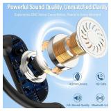 DUSONLAP Open Ear Earbuds, Bluetooth 5.4 Wireless Earbuds with Ear Hooks, 32H HiFi Stereo Open Ear Headphones with Clear Calls, IPX7 Lightweight Air Conduction Headphones for Workouts and Running