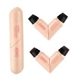 KTouler 2 Pack Wing Eyeliner Stamp,Waterpoof Liquid Eyeliner Stencil Set,Natural Cat Eyeliner Stamp,Long-Lasting,Smudgeproof Foldable Makeup Tool(Black+Brown)