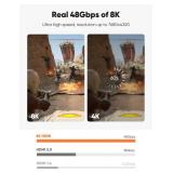 Snowkids 10K 8K HDMI 2.1 Cable 10FT 2-Pack, 48Gbps Ultra High Speed HDMI Braided Cord, Support 8K@60Hz 4K@120Hz, HDCP 2.2&2.3,eARC,Dynamic HDR,Compatible with Roku TV/HDTV/PS5/Blu-ray