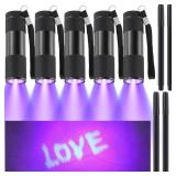 Tegeme 10 Pcs Blacklight Pen Set 5 Invisible Ink Pen 5 Blacklight Flashlights, UV Pen Invisible Ink Marker Black Light Markers for Spy Secret Holiday Gift Party Favors(Classic)