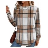 OFEEFAN Long Sleeve Shirts for Women Dressy Casual Women