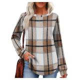 OFEEFAN Long Sleeve Shirts for Women Dressy Casual Women