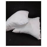 Throw Pillows Insert Set of 2, White 14x14 in Pillow Inserts with 100% Cotton Cover,Bed and Couch Decorative Stuffer Pillows,Indoor Pillows for Sofa