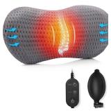 Heated Lumbar Support Pillow for Office Chair, Car, Bed, and Recliner-Customizable Height for Personalized Comfort - Relieves Lower Back Pain and Enhances Posture