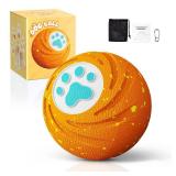 Lovkid Smart Interactive Dog Ball Toy - Durable E-TPU for Aggressive Chewers, 3 Play Modes Automatic Moving, Bouncing, Pet Gift for Medium and Large Dogs Indoor & Outdoor Use(Orange)