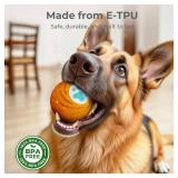 Lovkid Smart Interactive Dog Ball Toy - Durable E-TPU for Aggressive Chewers, 3 Play Modes Automatic Moving, Bouncing, Pet Gift for Medium and Large Dogs Indoor & Outdoor Use(Orange)