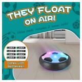 A2 Pack Hover Soccer Ball with 8 Pcs Batteries, Air Floating Soccer Toy with LED Lights and Foam Bumper, Indoor Games for Kids 4-8-12, Toys Gifts for 3 4 5 6 7 8 9 Year Old Boys Girls