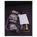 XOOL Grommet Tool Kit, 200PCS 3/8 inch 10mm Grommets, Leathercraft Punching Tool, for Canvas, Fabric, Tarps, and DIY Craft Projects