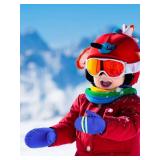 SATINIOR 6 Pairs Kids Winter Snow Mittens Gloves Waterproof Toddler Children Warm Baby Ski Gloves for Cold Weather(6-12 Years,Classic Color)