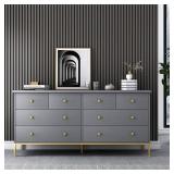 NIZADO 10 Pack Polished Gold Drawer Knob Solid Kitchen Cabinet Hardware,Polished Brass Round Cabinet Dresser Knob Euro Style Furniture Hardware,Diameter:1-1/5 \"