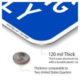 SmartSign Basics Handicap Parking Sign | 12\" x 18\" Engineer Grade Reflective 120 mil ACM, Reserved Parking Signs for Handicapped Only, Made in USA