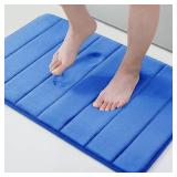 Buganda Memory Foam Bath Mat, 24\" x 16\", Ultra Soft and Non-Slip Bathroom Rugs, Water Absorbent and Machine Washable Bath Rug for Bathroom, Shower, and Tub, Royal Blue