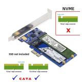 NFHK Dual SATA NGFF Key B+M SSD to PCI-E 1x Motherboard Desktop Adapter Converter SSD Card JMB582 2280