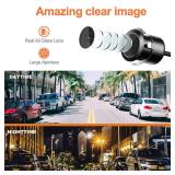 Backup Camera Flush Mount, Metal Housing 170Â°Wide View Angle Rear/Side/Front View Camera for Car, Clear Night Vision IP69 Waterproof Reverse Camera for Vehicle SUV RV Pickup, 18.5mm, 12V/24V, Black