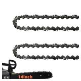 2 Pack 14 Inch Chainsaw Chain 52 Drive Links, .050\" Gauge, 3/8\" LP pitch, 14-Inch Replacement Chainsaw Chains Fits Craftsman, Echo, Poulan, Ryobi, Worx and More