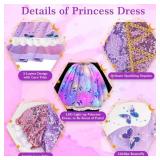 Meland Princess Dresses for Girls - Light Up Princess Costume for Little Girls, Halloween Costumes for Toddler Age 3-10, Birthday Gift for Girl (5-6 Years)