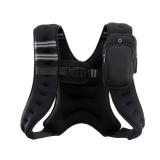 ZELUS Weighted Vest, 6lb/8lb/12lb/16lb/20lb/25lb/30lb Weight Vest with Reflective Stripe for Workout, Strength Training, Running, Fitness, Muscle Building, Weight Loss, Weightlifting, Black(12 lb)