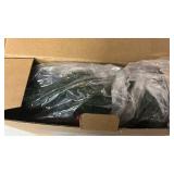 Zcaukya 2 Packs Pre-lit Christmas Wreaths, 14 Inch Buffalo Check Bowknot Wreath with 8 Lighting Modes String Lights, Artificial Front Door Wreath for Xmas Hanging Decor, with Timer