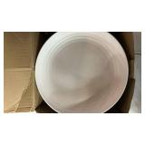 Wrova Wheat Straw Plates - 10 Inch Unbreakable Dinner Plates Set of 8 - Dishwasher & Microwave Safe Plastic Plates Reusable for kitchen and camping (White)