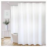YISURE White Shower Curtain for Clawfoot Tub, 180x70 Wrap Around Liner with Magnets, PEVA Extra Wide Bathtub Curtain for Bathroom Vintage Freestanding Tub, Include Stainless Metal Hooks