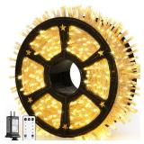 JMEXSUSS Outdoor Christmas Lights Plug in: 315ft 1200 LED Christmas Tree Lights with Remote - 8 Modes Warm White Xmas String Light for Wedding Holiday Yard Party Indoor Decoration