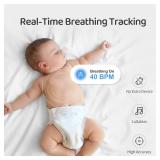 Cheego X3 Pro Smart Baby Monitor with Real-Time Contactless Breathing& Sleep Tracking, Cry& Face Cover Detection, Wall Mount& 2K Wi-Fi HD Video Camera and 2-Way Talk, Nightlight and Night Vision