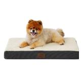 Bedsure Dog Bed for Small Dogs - Comfy Flat Puppy Beds with Removable Washable Cover, Orthopedic Egg Crate Foam Pet Mat, Suitable for Pet Up to 15 lbs